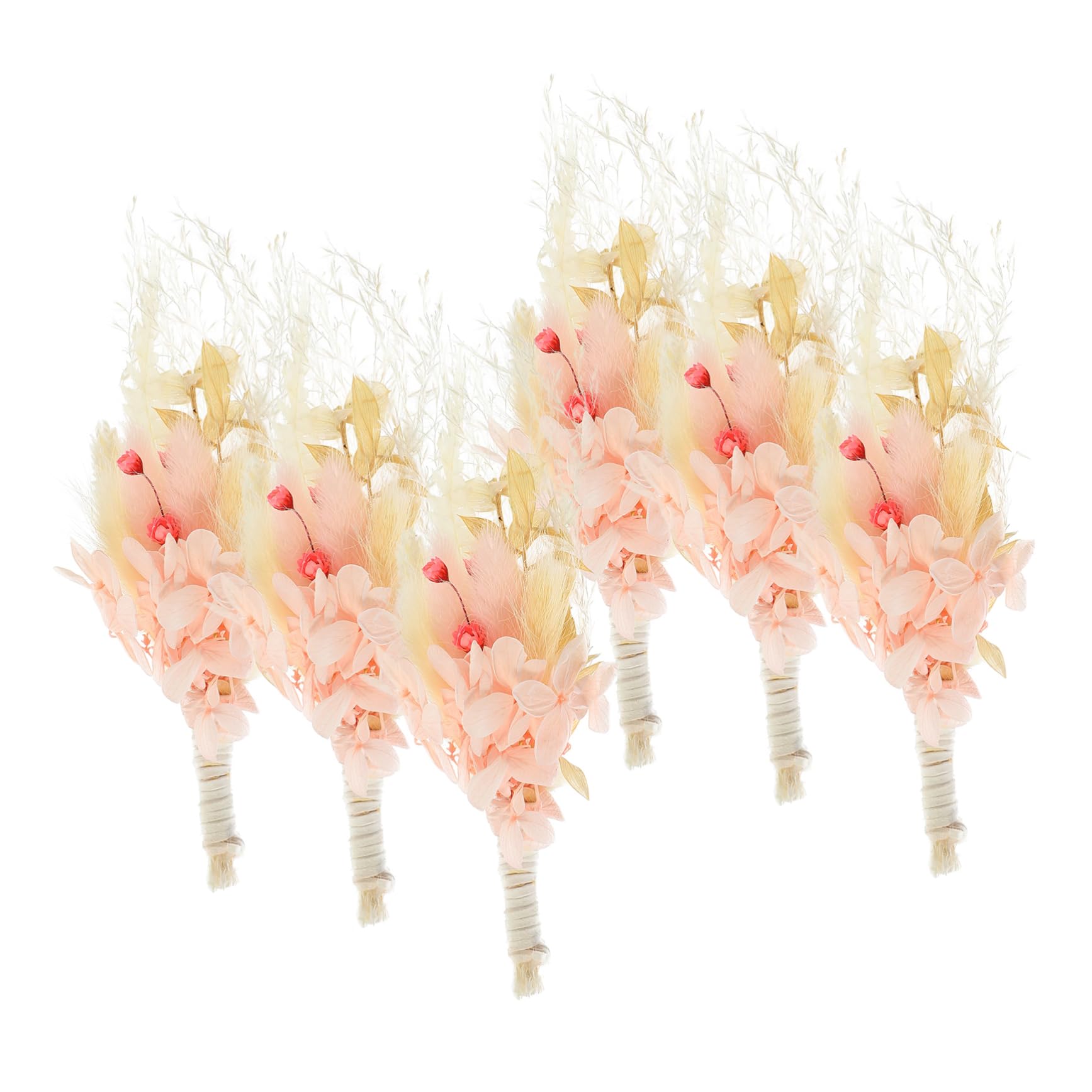 Alipis 3 Pièces 6 Fleur préservée Arrangement de Fleurs pour Le Bricolage Mini-vases Wedding Decorations Home Decor Plante séchée Bricolage Petit Bouquet de Fleurs séchées Rose