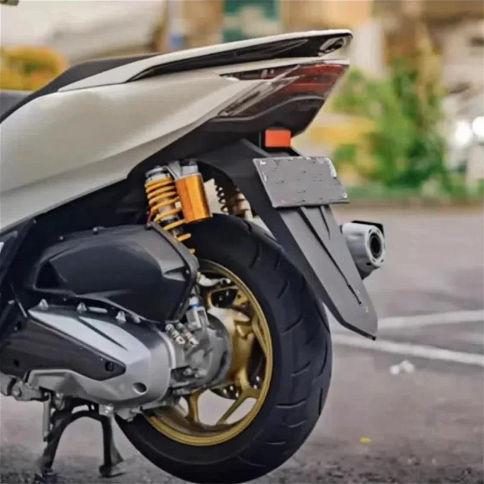 Uniwersalny zmodyfikowany tylny amortyzator motocyklowy z mieszalnikiem oleju i gazu, zawieszenie tylne 320 mm (złoty) (czarny)