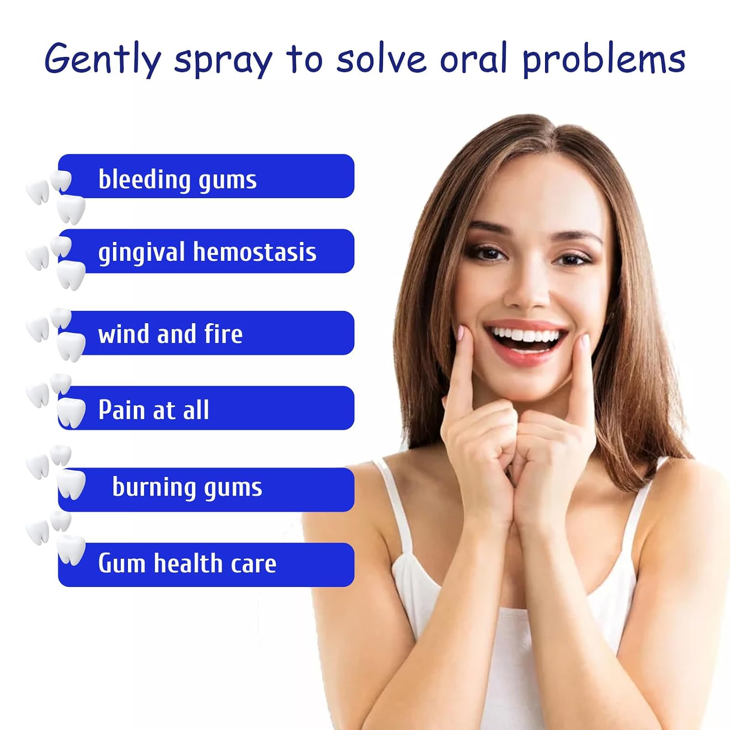 2 x Zahnschmerzpflegespray, 20 ml, Analgetikum für Zähne, lindert Schmerzen bei geschwollenem Zahnfleisch, Karies, Lipmask1-16 - 4