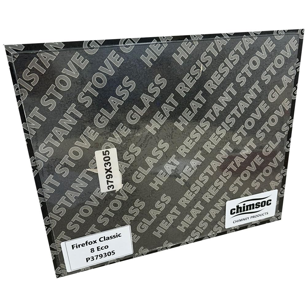 Chimsoc Replacement Stove Glass - Firefox Classic 8 Eco (379mm x 305mm Rectangular)