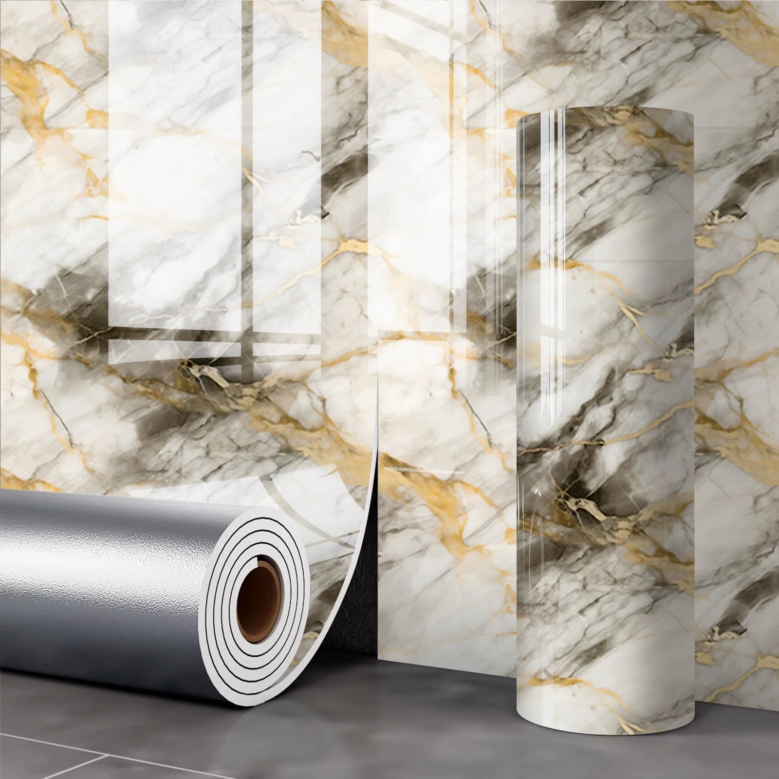 Zynqra Peel and Stick Wallpaper,Removable,Self Adhesive Marble Contact Paper,for Cabinet Bedroom Bathroom,Kitchen Cabinets,Renter Friendly(R)