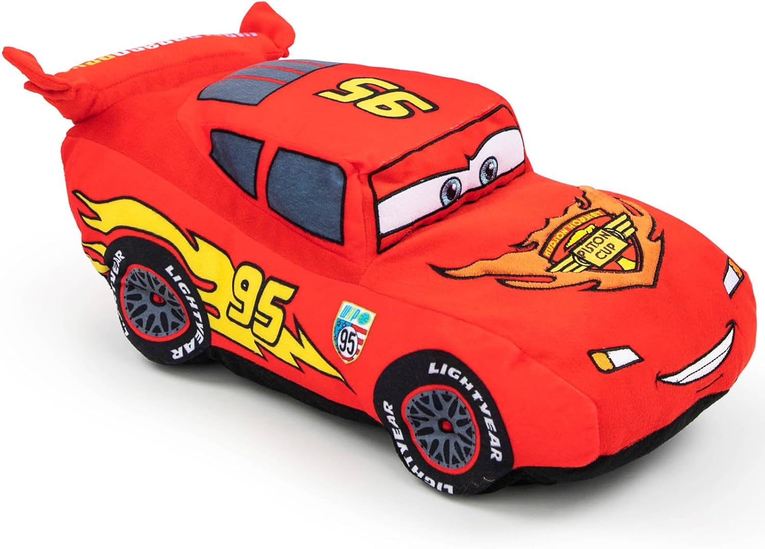 Disney pixar cars plush stuffed lightning mcqueen red pillow buddy  microfibra de poli ster supersuave para ni os 19 pulgadas producto oficial  de