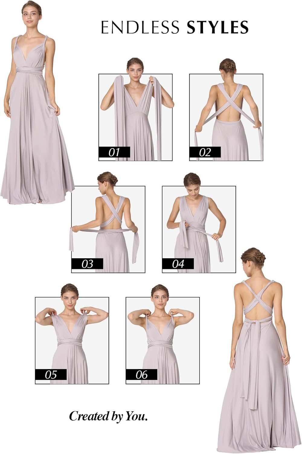 72styles Infinity Dresses for Wedding Guest - Multiway Wrap Maxi Long for Women, Elegant Sexy for Evening Gown, Party, Gala - Image 3