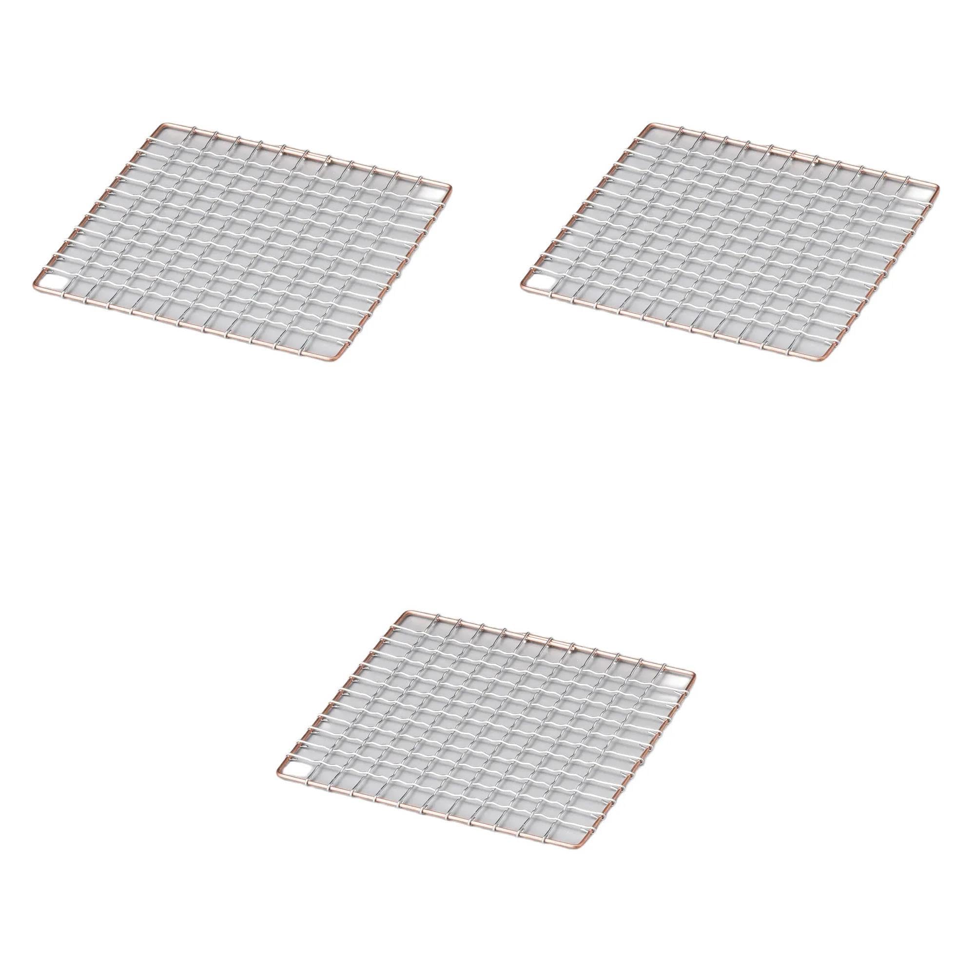 Set of 3, 6.7 inches (17 cm) Square Wire Mesh, 6.7 x 6.7 inches (17 x 17 cm), Stainless Steel Setomonohonpo