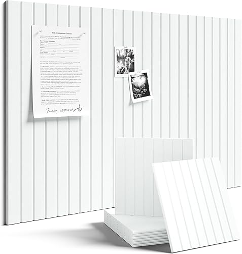 Miniatura 14 de FLUXYNARA - Tablero de anuncios de fieltro 48 x 36 pulgadas, alternativa al corcho, paquete de 12, 70 lengüetas adhesivas, panel de pared grueso