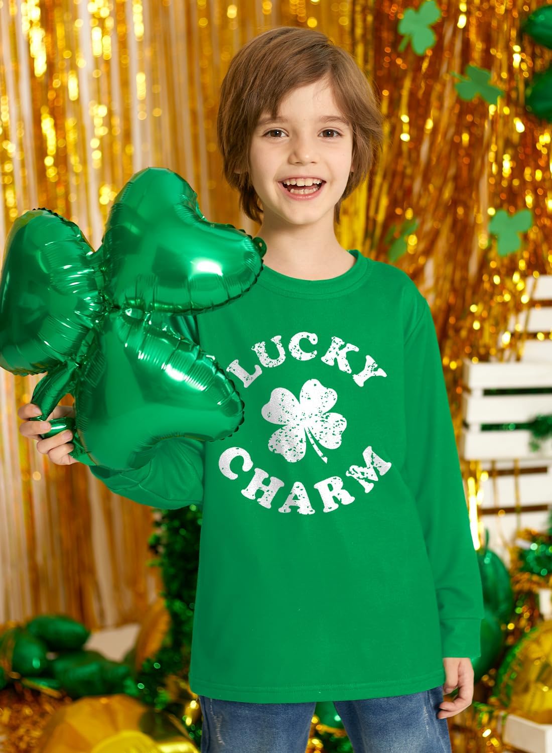 Unisex Kid's St.Patrick's Day Top Clover Print Irish Shamrock Funny Shirt 18M-14 Years - Image 5