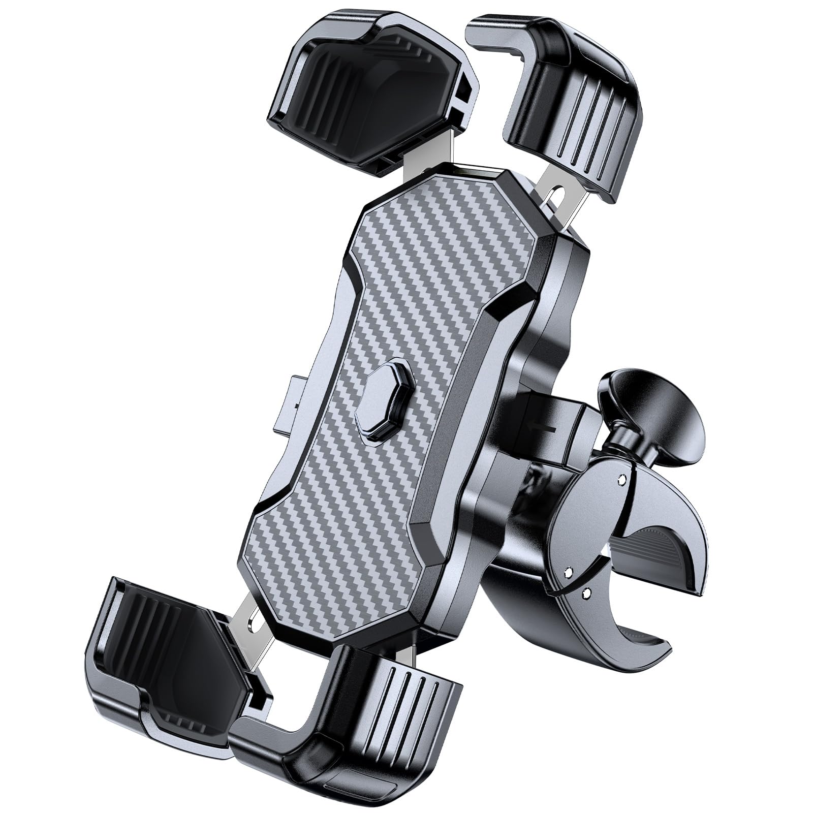 Miracase Motorcycle Phone Mount, One Touch Release and Lock Bike Phone Holder, Bicycle Scooter Handlebar Phone Mount Holder, Bike Phone Mount Compatible with iPhone Google Samsung