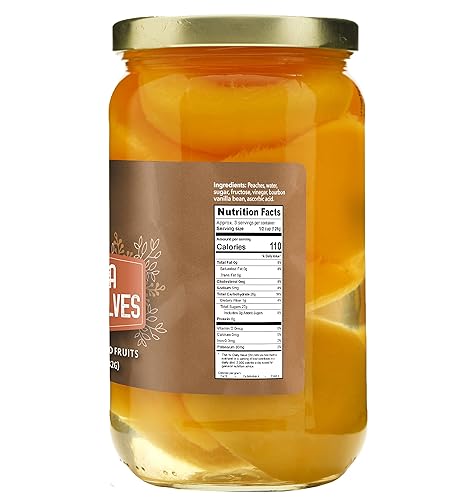Miniatura 4 de Green Jay Gourmet Melocotones antiguos en un frasco de pinta - Fruta fresca en frascos a mano para cocinar y despensa - Mitades de melocotón