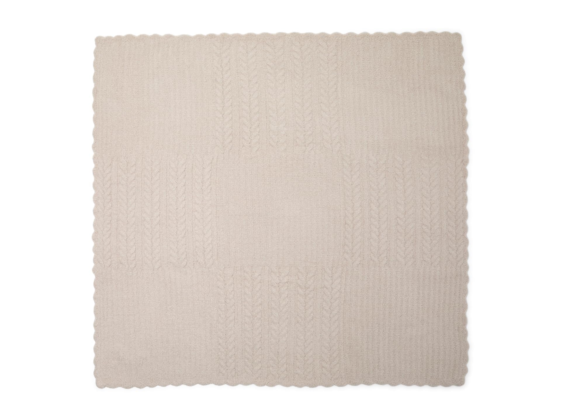 Barefoot Dreams® CozyChic® Heirloom Receiving Blanket, Stone, 30