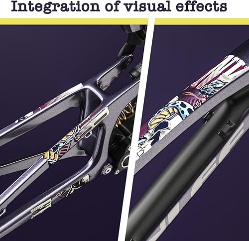 Miniatura 6 de ENLEE Protector de marco de bicicleta de montaña, película de ropa de bicicleta, cinta adhesiva, protector de MTB personalizado para decorar y