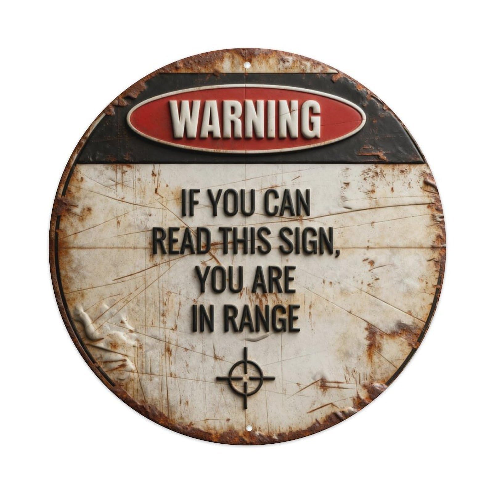 Zlatcbu Vintage Target Range Warning Sign Metal Tin Sign Retro Wall Art Poster, Decor For Home Living Room Bar Cafe Garage, 8X8 Inch