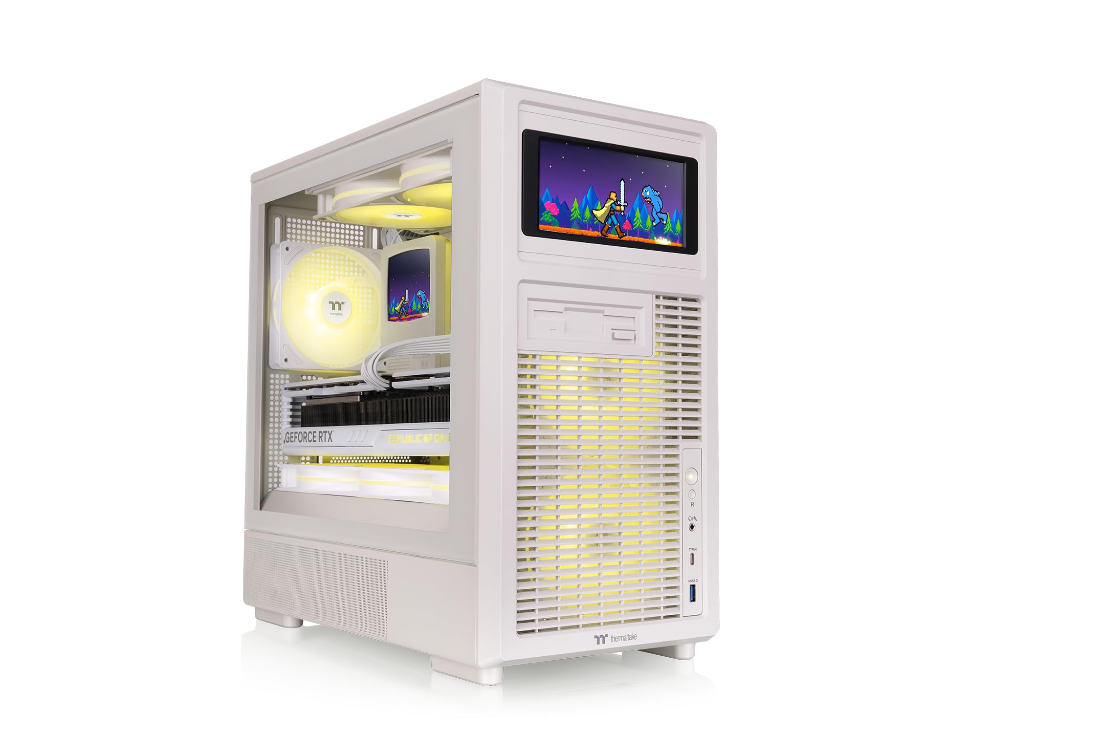 Thermaltake Retro 260 | Beige | avec fenêtre | SPCC | Verre trempé*2 | Ventilateur Standard 120 mm*1