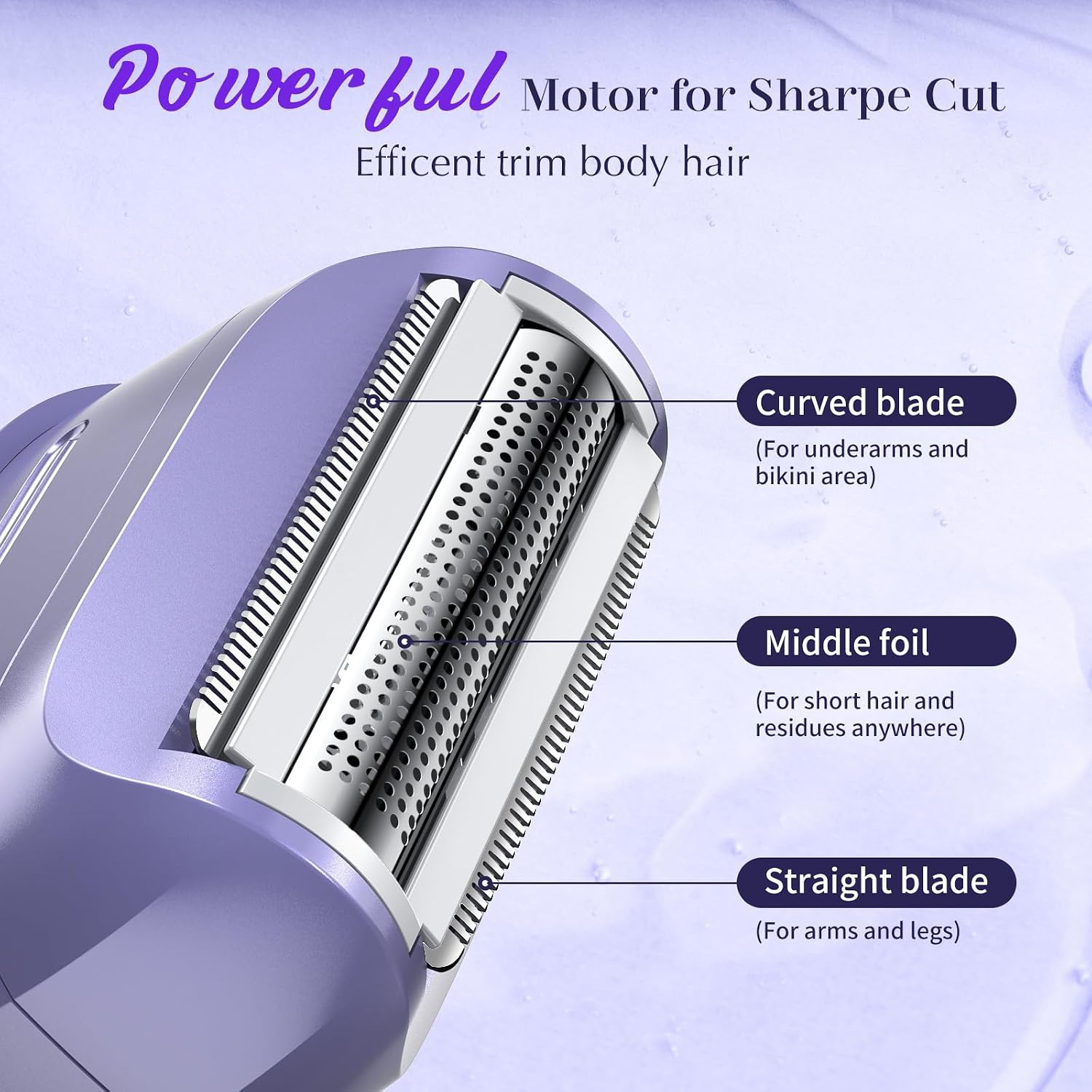 Electric Razors for Women, Womens Electric Leg Shaver Cordless Shaver for Women Painless Facial Hair Removal for Arms, Underarms, Bikini Trimmer, Portable & Safe, Wet & Dry Use Razor