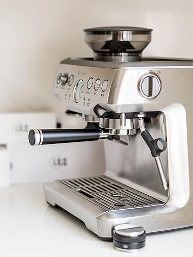 Miniatura 4 de Portafiltro de 3 orejas sin fondo de 2.126 in  Compatible con máquinas Breville de 2.126 in  Mango estable (globo de aluminio, Breville de 2.126 in)