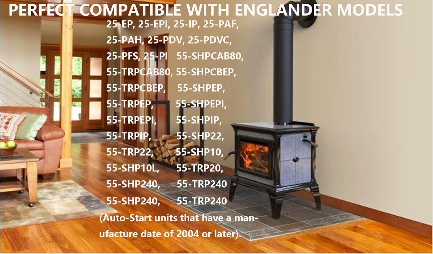 Replacement Englander Pellet Stove Igniter, Fits for England Part PU-CHA-AMP,England Stove Works Igniter 300W 4.75