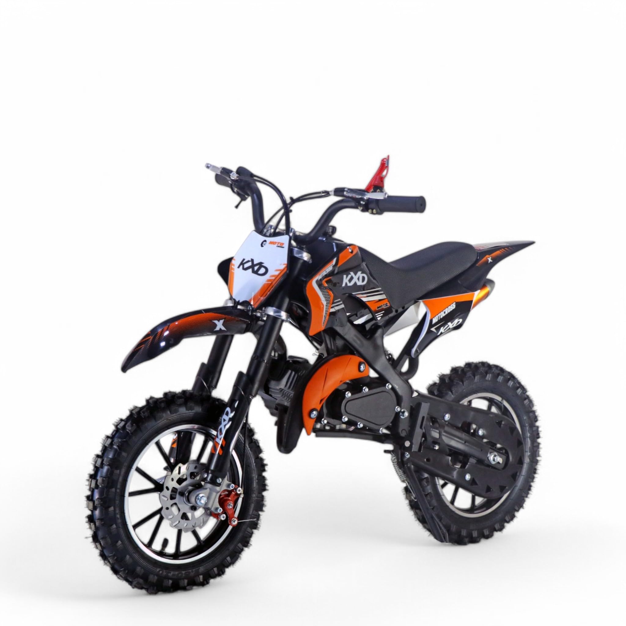 KXD 701/706/708 Blitzer 49cc Enfant 2 Temps 45km/h Dirt Bike Dirtbike CrossBike Pocket Pitbike Pocket Kids Dirt Cross Motor Moto Vélo Véhicule Enfant (Blackout Orange, KXD 701 49ccm 2Temps)