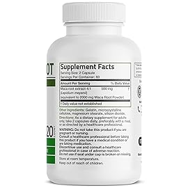 Bronson Maca Root Lepidium Meyenii Non-GMO, 120 Vegetarian Capsules