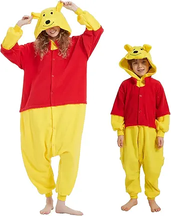 SWEETXIN Adult Kid Unisex Onesie Pajamas Halloween Christmas Sleepwear Jumpsuit Cosplay Costume Suit for Women and Men