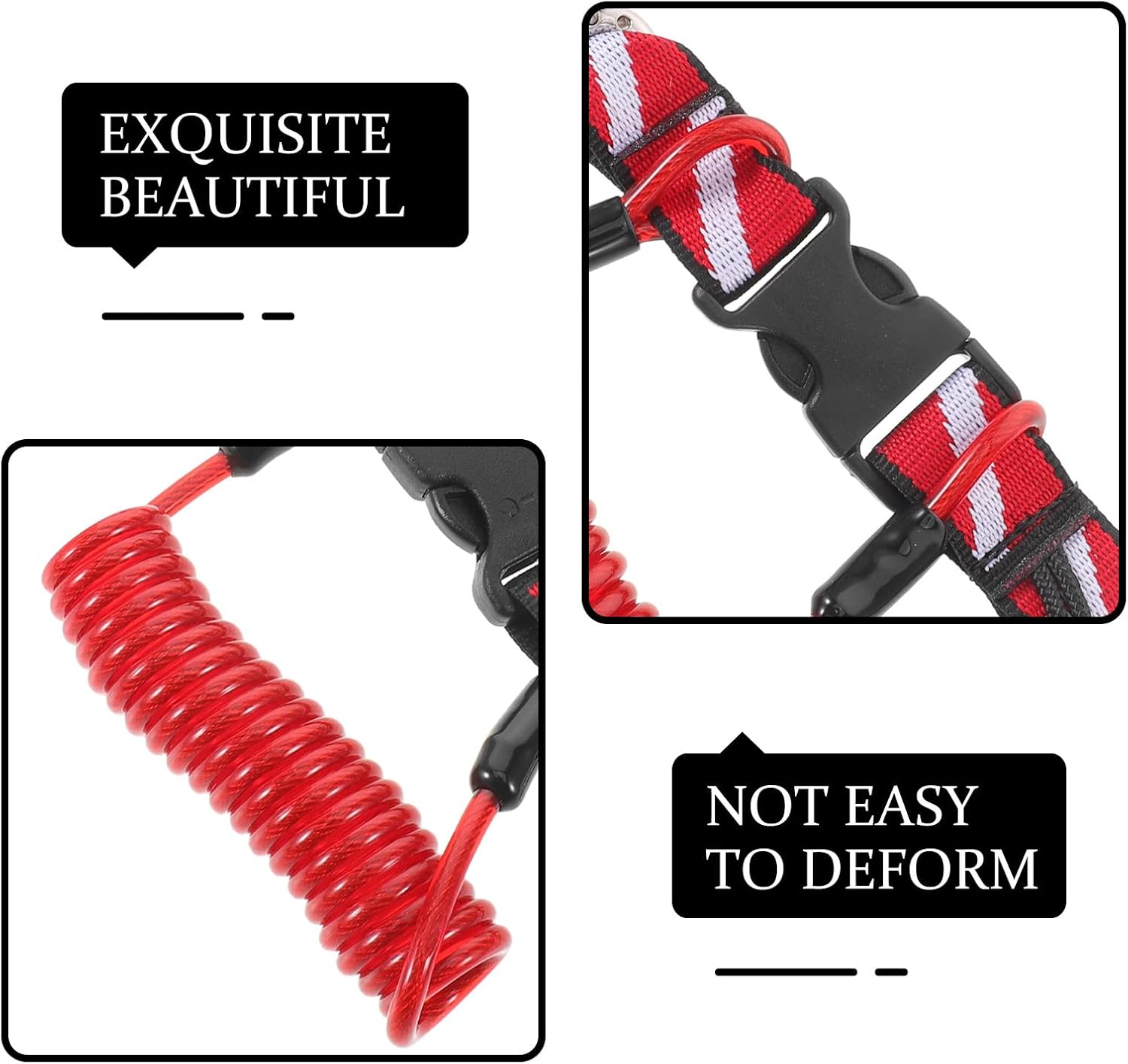 Diving Camera Lanyard: Scuba Diving Lanyard - Dive Coiled Spring with Quick Release Buckle - Scuba Camera Light Tether for Fishing, Hiking, Camping