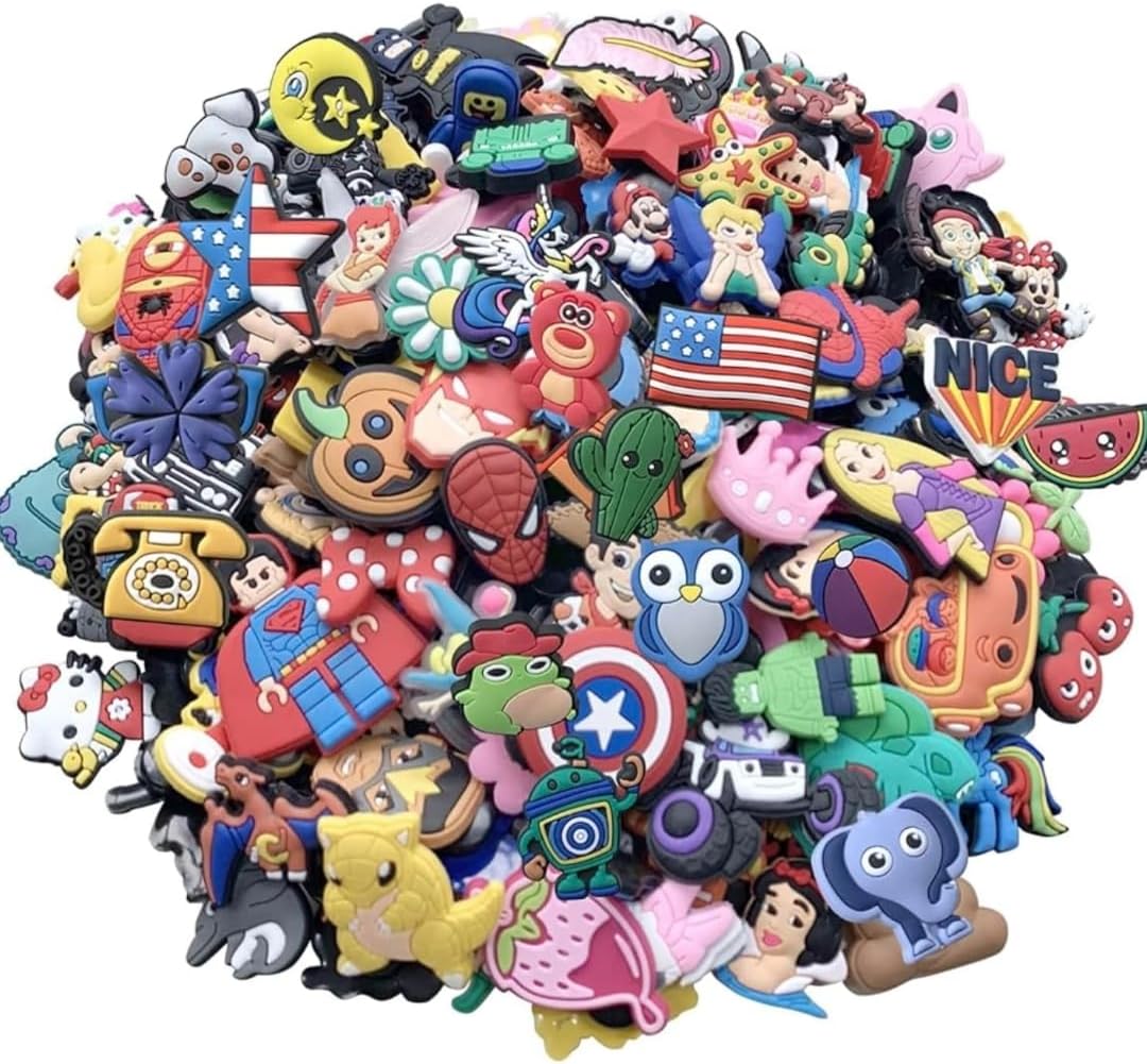 BABOLE® 6,12,16,26,40 Random Packs for Clogs Sandels and Wristbands Colorful & Trendy