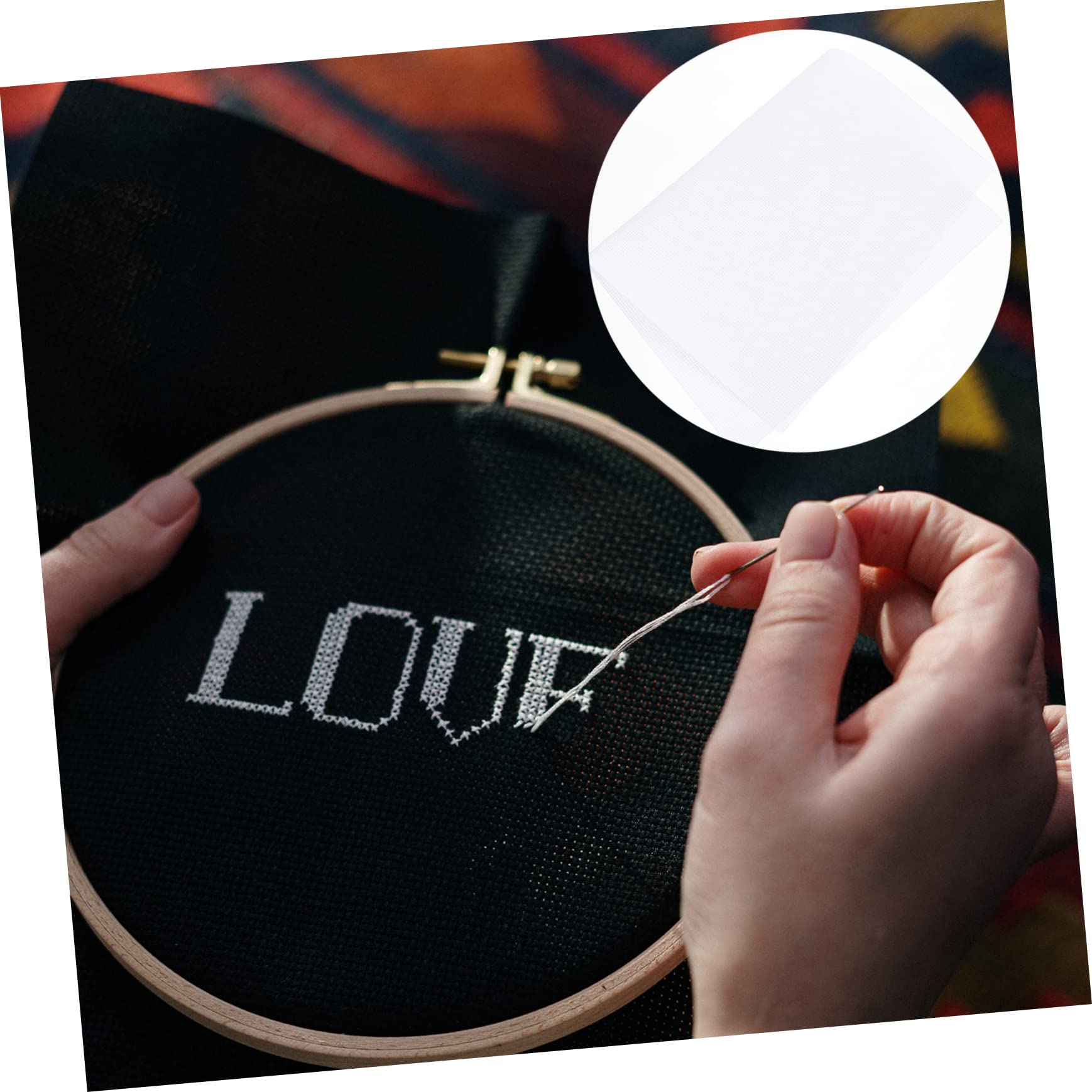 Sewroro 4 Pieces Cross Stitch Cloth Cotton Fabric Versatile Needlework Supplies for DIY Projects for Home Decor and Crafts