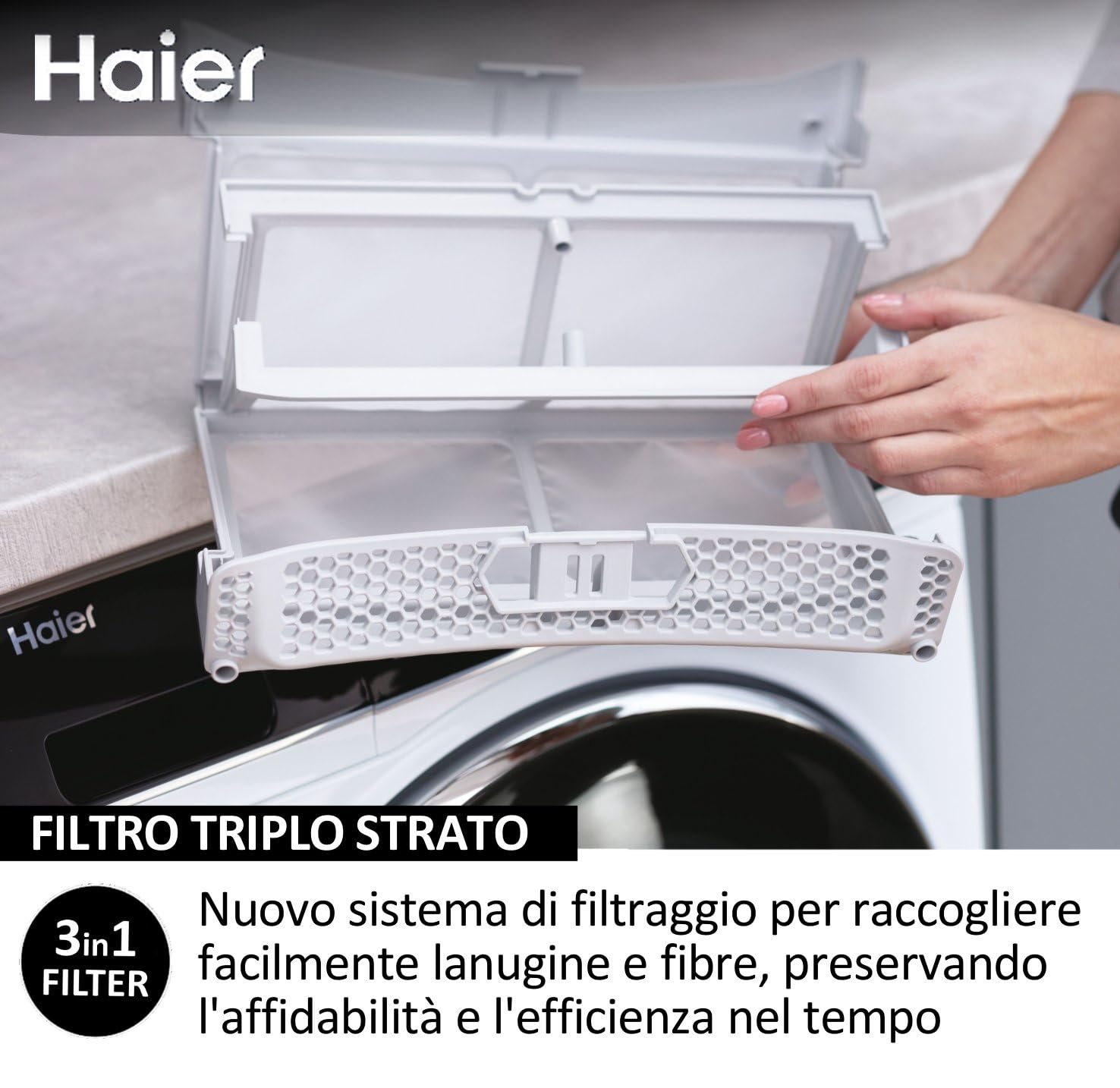 Haier I-Pro Serie 5 Asciugatrice 11 Kg, Libera Installazione, Carica Frontale, Classe C, 11 programmi, Partenza Programmabile, Vapore, AxLxP 85x59,6x65 Bianca - HD110-A3959E-IT