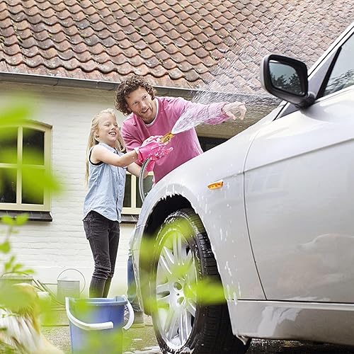 Miniatura 7 de Manguera de jardín de metal de 150 pies, manguera de agua duradera de acero inoxidable, flexible y ligera, resistente a torceduras y enredos. Con