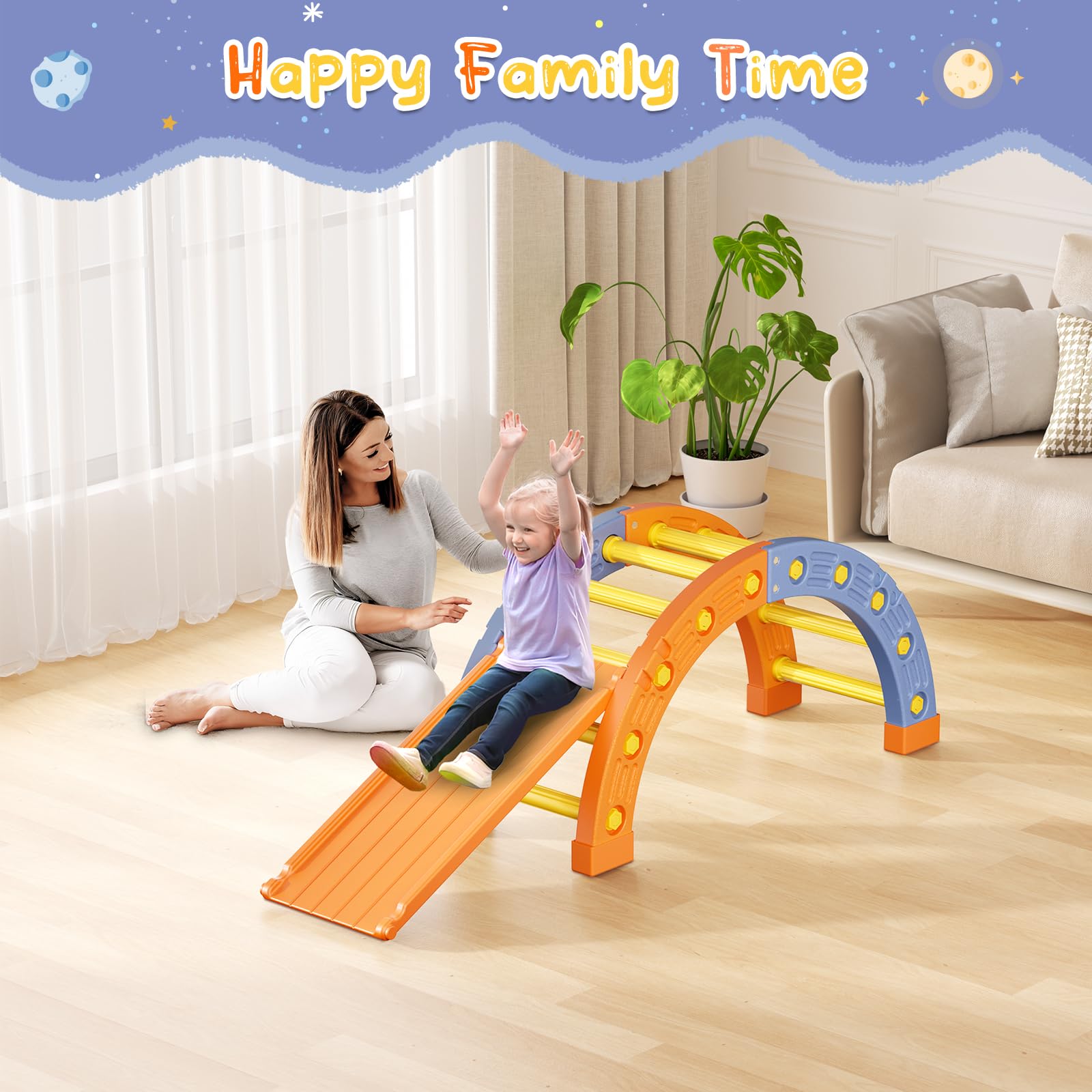 Montessori Klettergerüst 5in1 – Mit Schaukel, Rutsche, Kletterseil Für Kinderzimmer & Garten