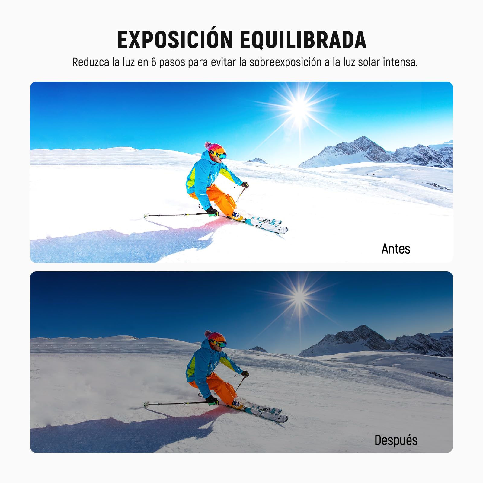 NEEWER ND Filtros Compatible con Insta360 X5, ND64 Filtro Objetivo Juego, 6 Pasos Reducción de Luz Rosca Detección Automática Vidrio Óptico Multicapa Densidad Neutra, Accesorio para Action Cam, 2 Pack