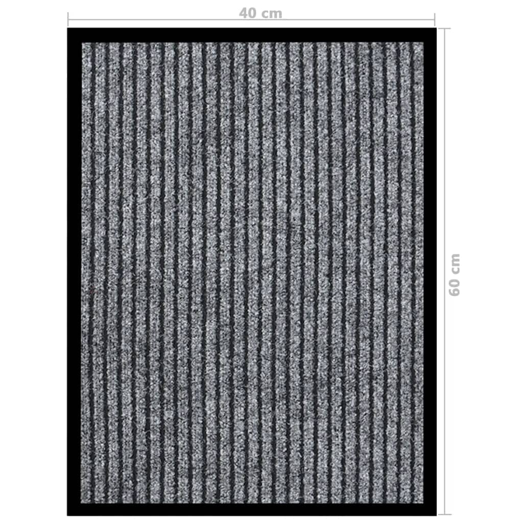 Maison & Jardin - Paillasson Rayé Gris 40x60 cm - Déco