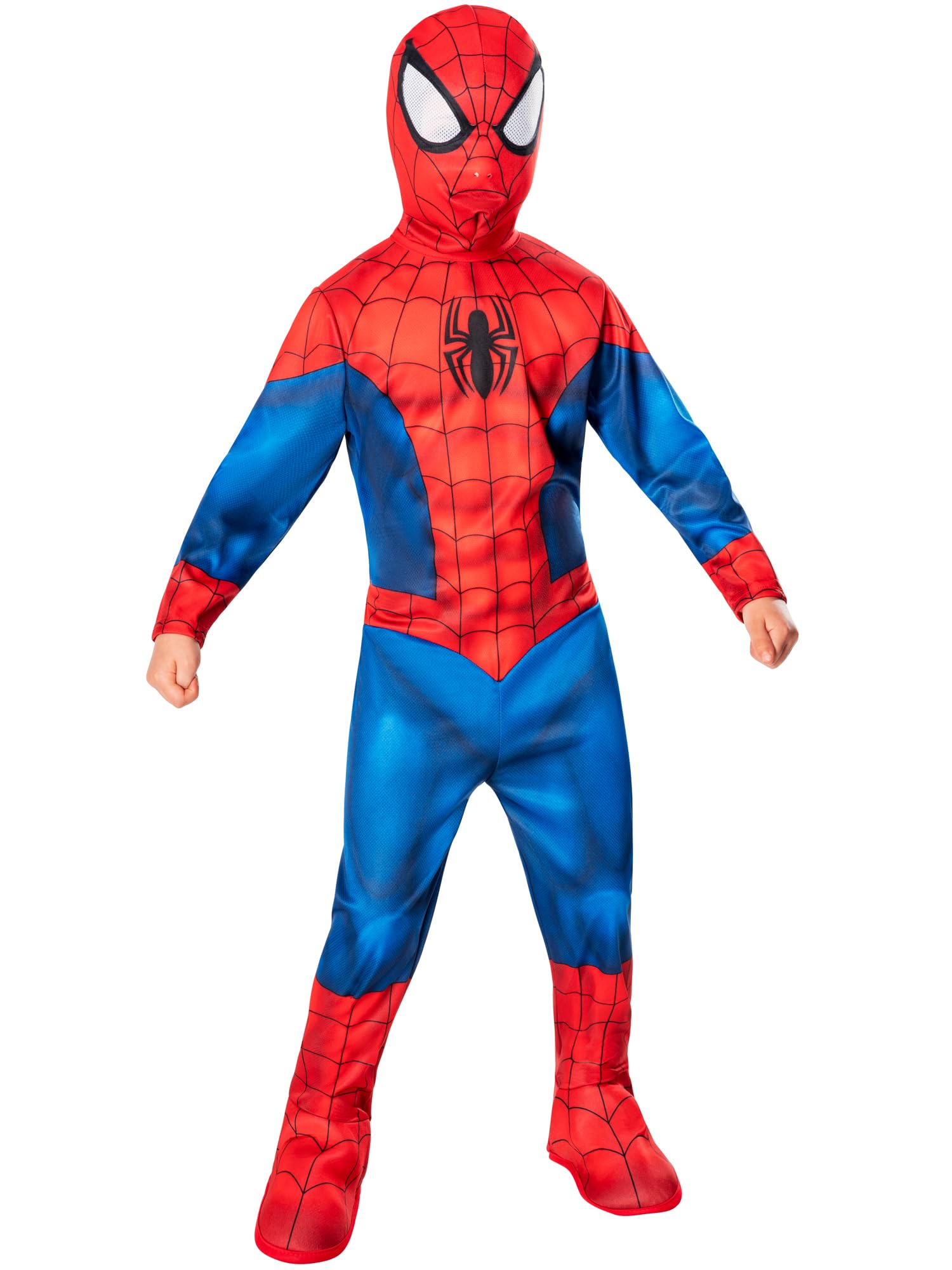 Rubie's Official Marvel Spider-Man Flat Chest Classic Child Costume, Kids Superhero Fancy Dress