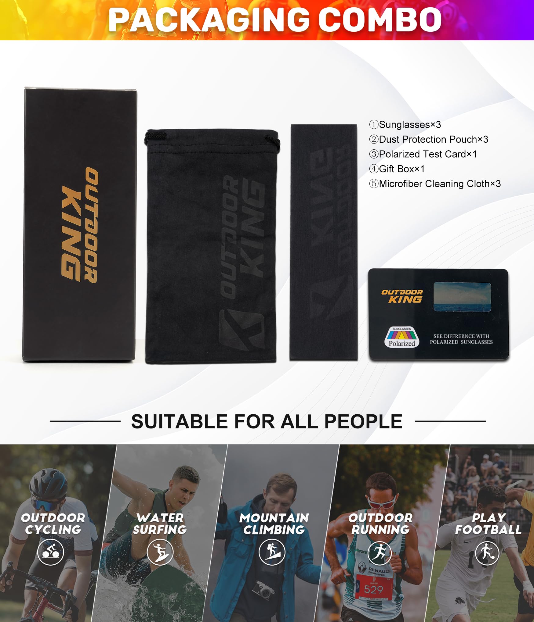 Sports Mens-Sunglasses Polarized Sunglasses-Men: Sunglasses for Men UV Protection for Running Cycling Fishing