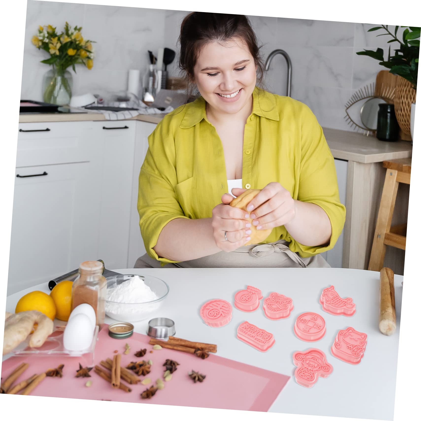 MAGICLULU 5 Ensembles Pochoirs De Nouvel An Décoration D'Animaux Emporte-Pièces Presse À Biscuits Emporte-Pièce Bonne Année Biscuit Lapin Décoration De Fête Du Nouvel An Kit 8 pièces * 5