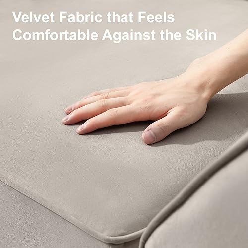 Miniatura 14 de Belffin Sofá modular Módulo medio con almacenamiento Accent Silla sin brazos para sofá modular seccional terciopelo gris Gris,Negro -,Azul,Verde