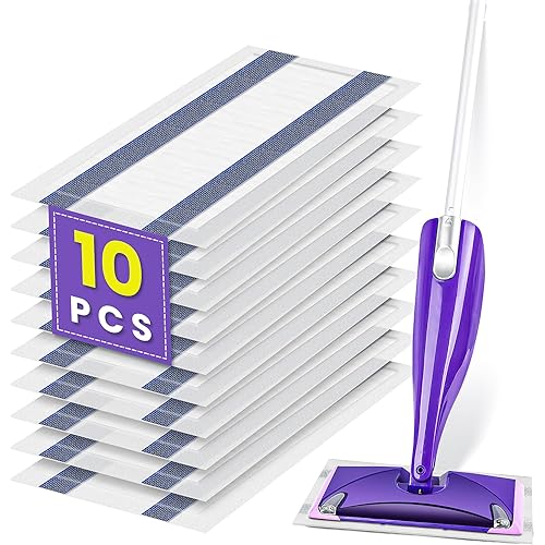 Spray Mop Pad Refill for Swiffer WetJet Mop, Disposable Multi Surface Floor Mop Pads, Thickness & Absorbent, 10 Count
