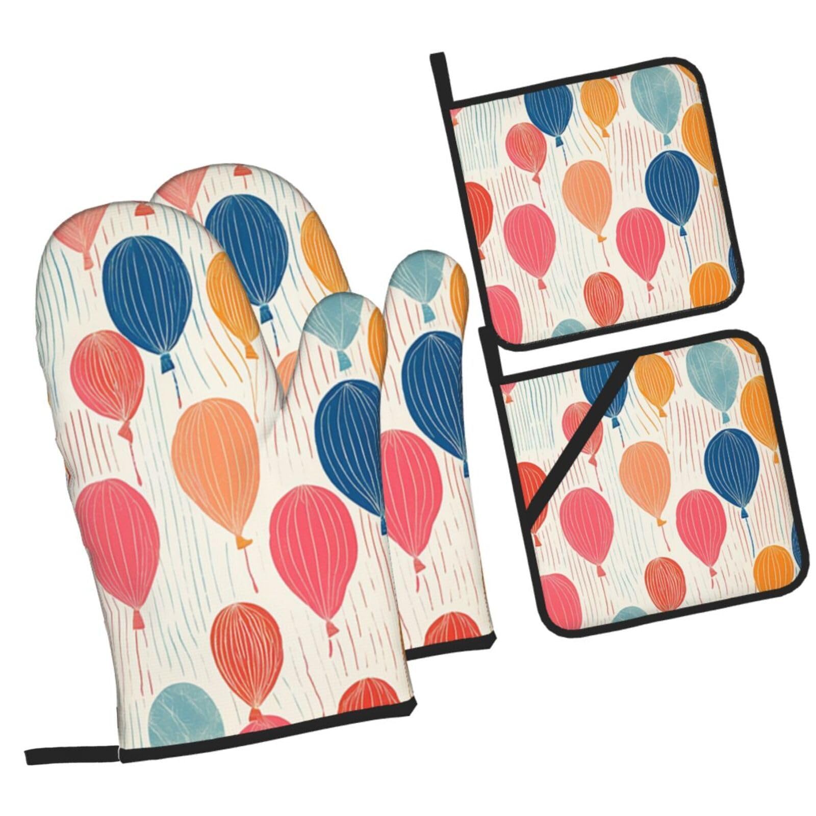 Guantes de Barbacoa Manoplas de Cocina Agarraderas Bolsillo Agarre Flexible