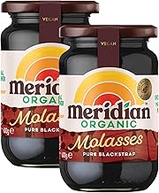 Meridian Organic Blackstrap Molasses 600g – Unsulphured, Mineral-Rich Cane Syrup, High in Iron, Calcium & Magnesium, Vegan & Natural Sweetener | from SuperfoodUK (Pack of 2)