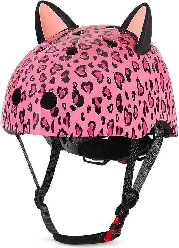 Kids Bike Helmet for Girls 3-14, Cute Helmet with DIY Cat Ears | Adjustable Girls Helmet for Toddler Youth, Multi-Sport Protection for Skateboard Scooter Cycling Roller Skating Skateboard