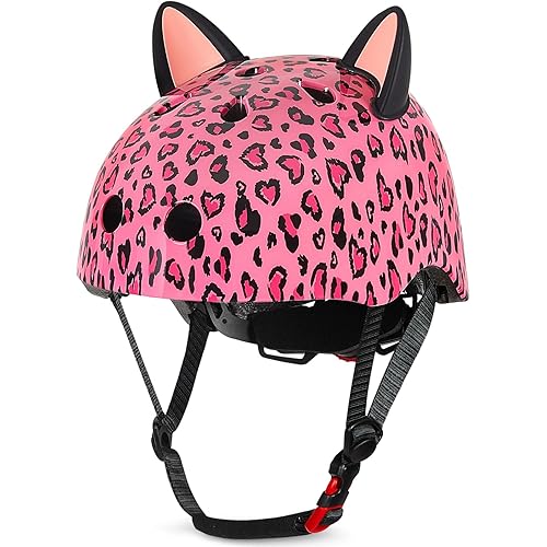 Helmet for Kids 8-14, Adjustable Kids Bike Helmet with DIY Cat Ears for Girls Youth for Skateboard Scooter Cycling Roller Skating
