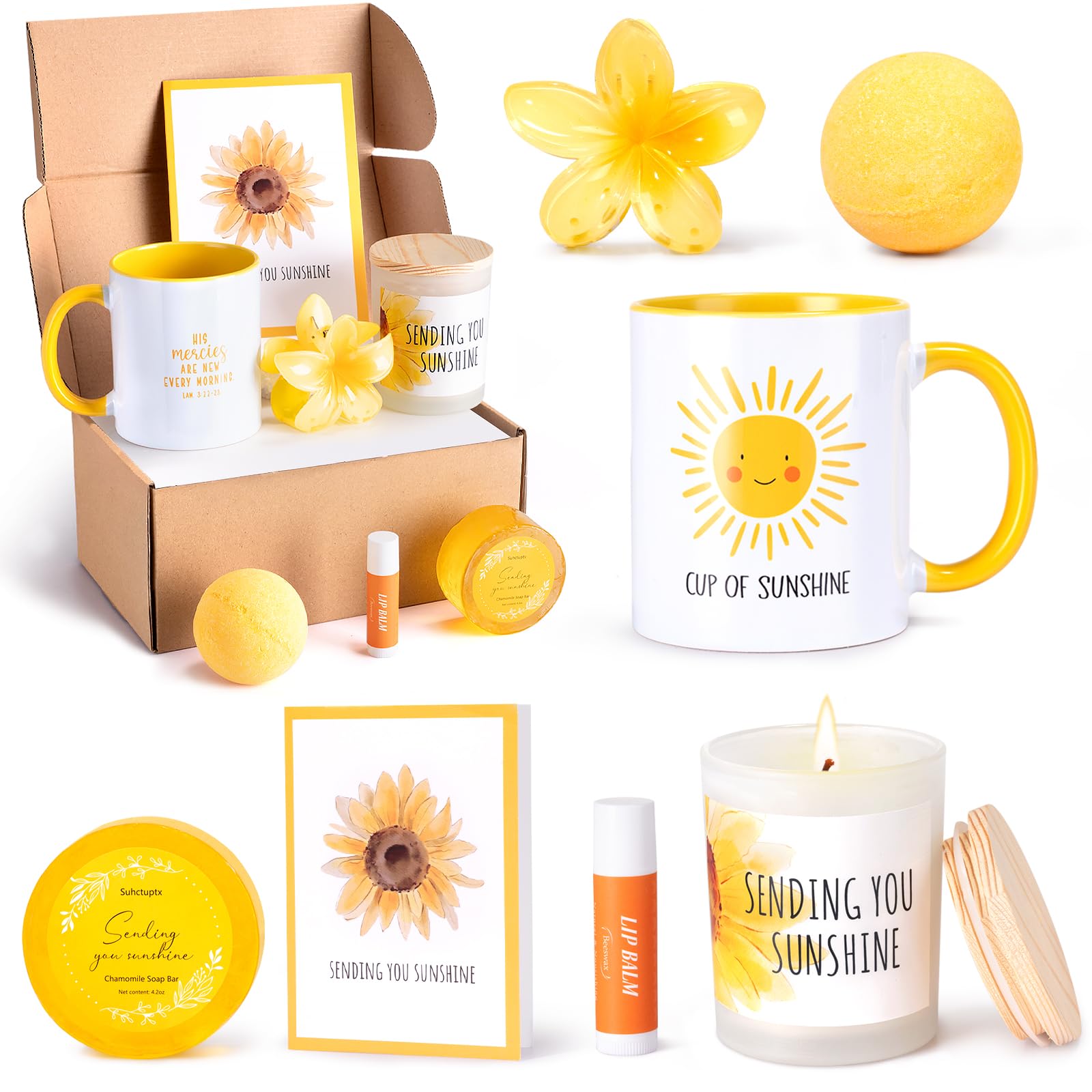 Amazon.com: Get Well Soon Gift Basket for Women, Sending Sunshine