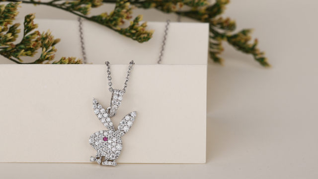 Amazon.com: Bling Craft Hip Hop Bunny Pendant 0.46 Ct Round