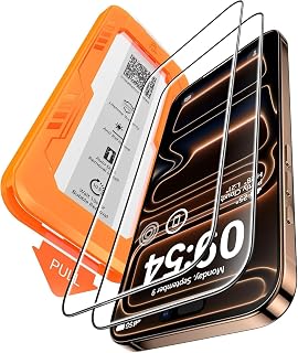 Supershieldz 2-Pack Screen Protector Compatible for iPhone 17 Pro (6.3-Inch) Tempered Glass, Easy Installation Tool, 9H Hardness, HD Clear, Case Friendly, Full Coverage - Amazon product rated Grade A