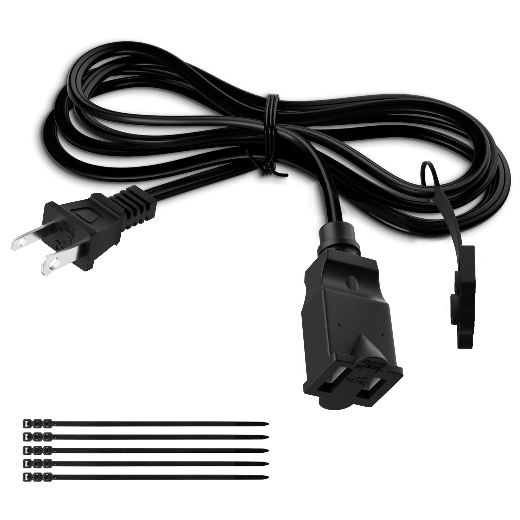 Amazon.com: 2 Prong Extension Power Cord 25 FT, Elecan US AC Male