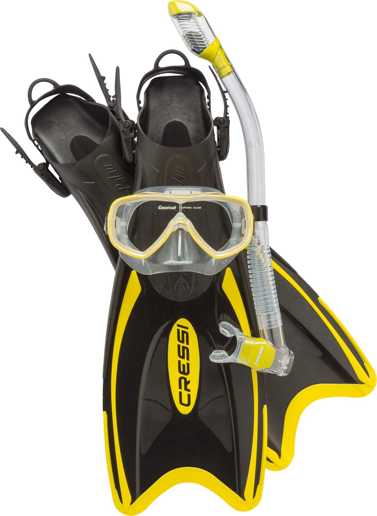 Cressi Adult Light Weight Premium Travel Snorkel Set - Mask Fins Made in Italy - Palau Set: by Cressi, Quality Since 1946