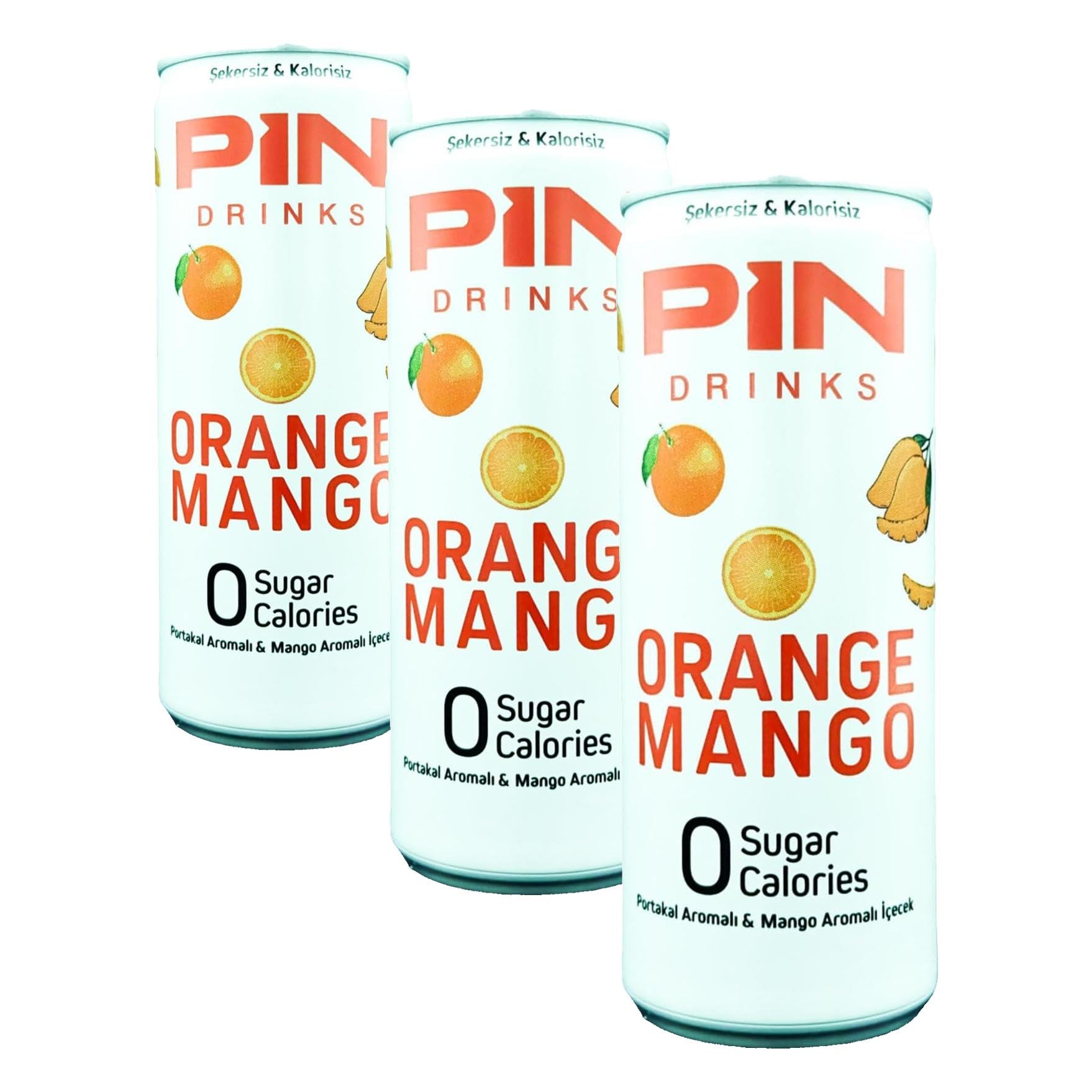 PIN Orange Mango Soğuk Bitki Çayı Teneke 250 ml (3 paketi)