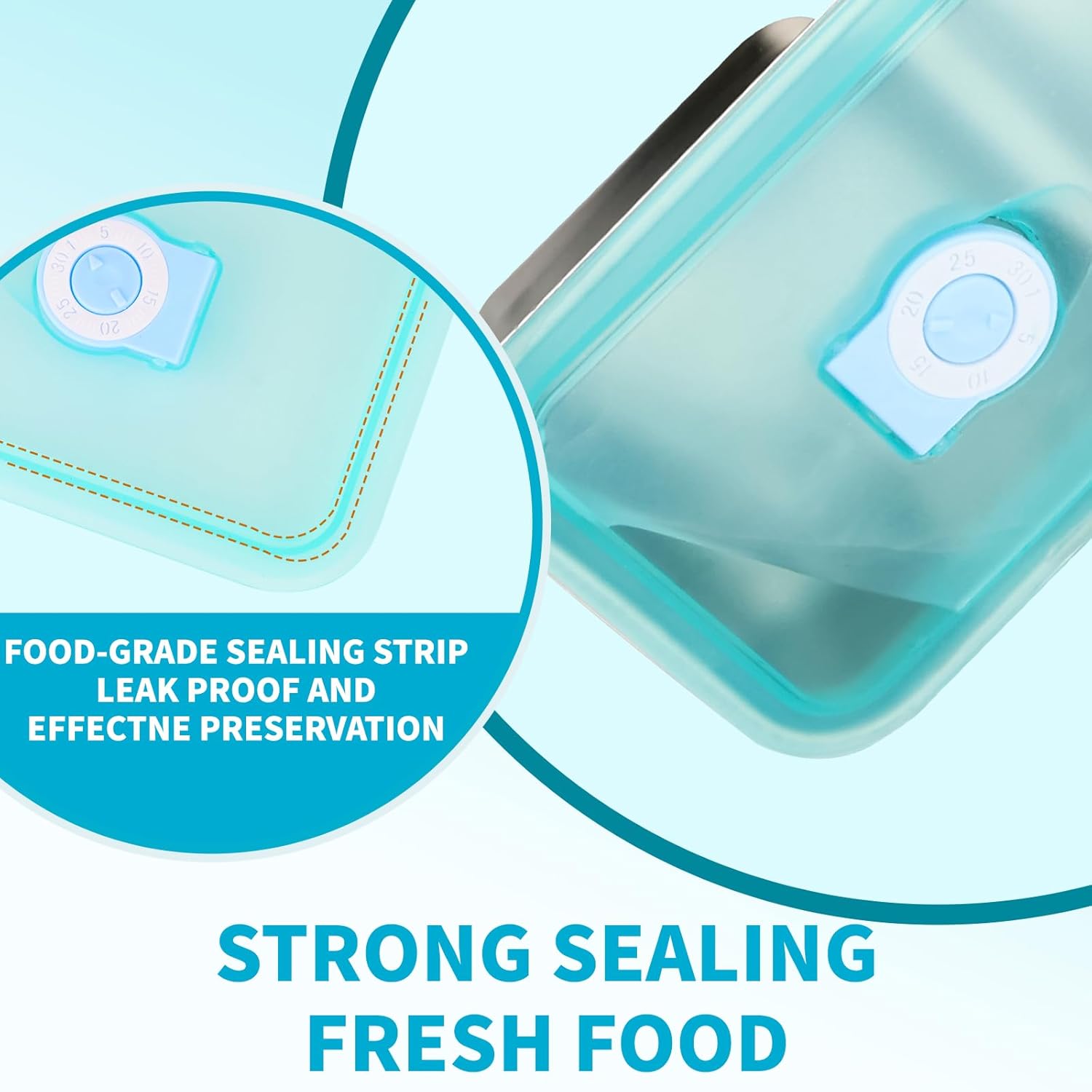 4PC Stainless Steel Snack Boxes, Double Compartment Leakproof Container with Lids for Travel, Camping. Includes Free Fork & Spoon Set. - Image 5