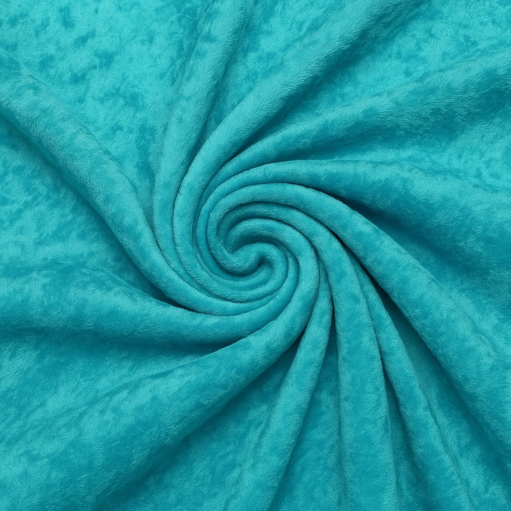 Turquoise Crushed Velvet Fabric – 0.5 Metre Length x 150cm Wide – Soft Luxury Material for Upholstery, Dressmaking, Crafts & Décor