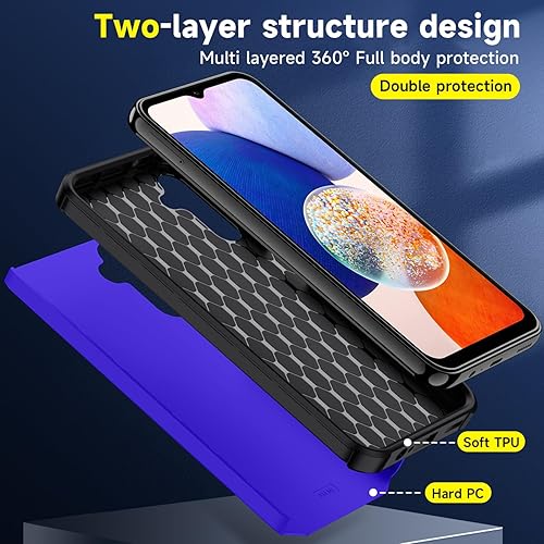 Miniatura 3 de Funda 3 en 1 para Galaxy A14 5G con protector de pantalla de vidrio templado + protector de lente de cámara, funda Samsung Galaxy A14 5G, funda