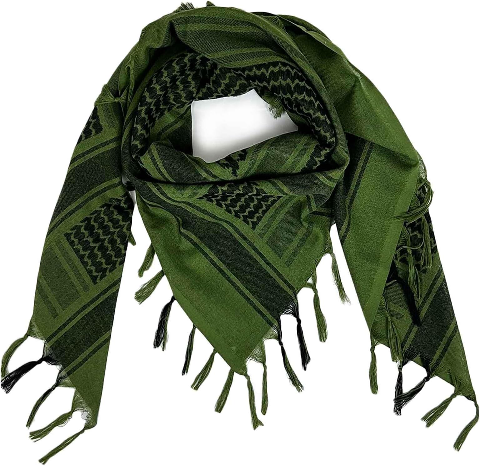 Syeeds Boutique Arab Head Scarf Keffiyeh Shemagh Comfortable Tactical Shawl Woven Printed Palestine Head Neck Wrap 43x43-Inch