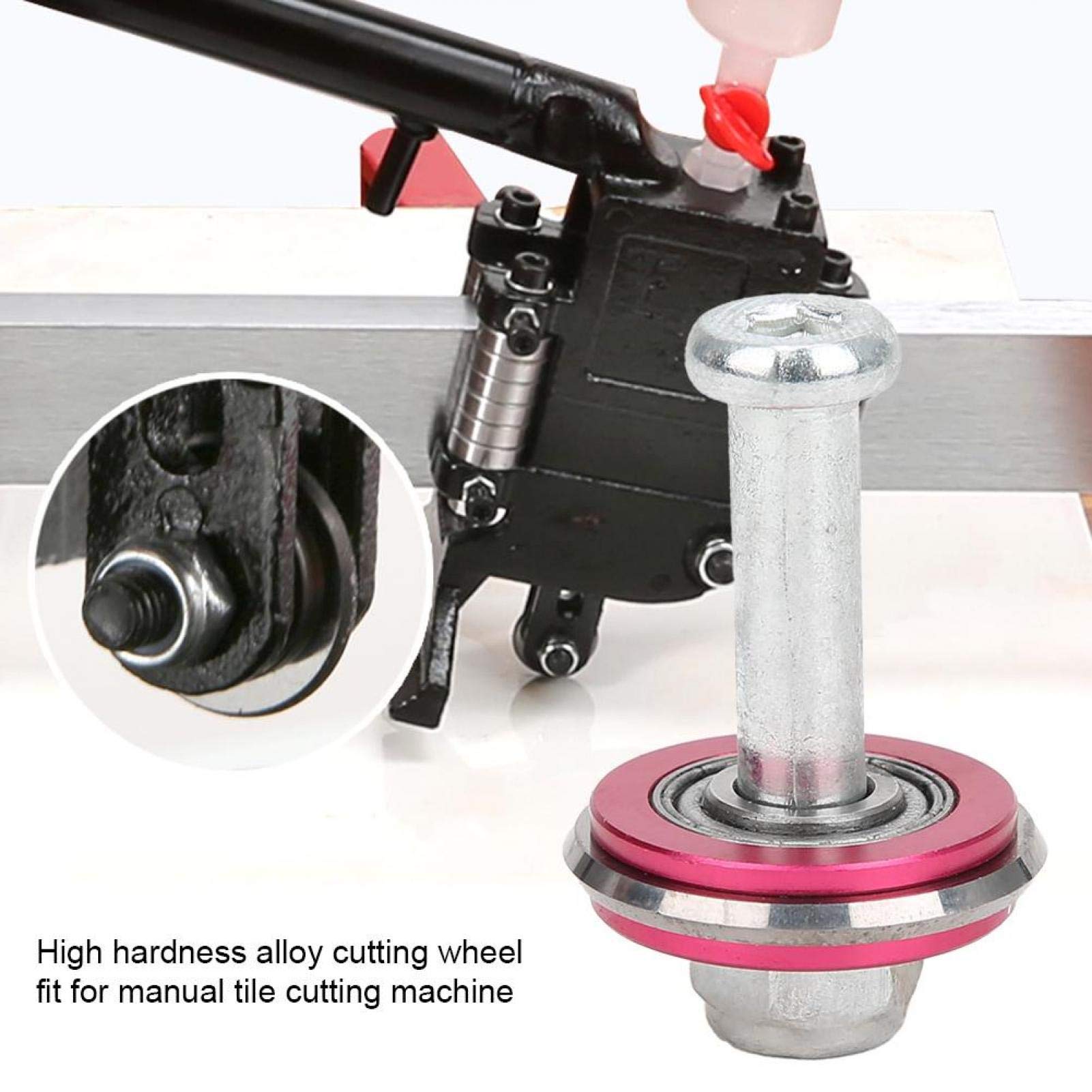 Tile Cutter Wheel, Manual Tile Brick Cutter Wheel Cutting Machine Replacement Tool, Testa tagliapiastrelle Manuale Rotella di Taglio,Spingi Piastrelle,per Piastrelle smaltate Tagliate(12000m)